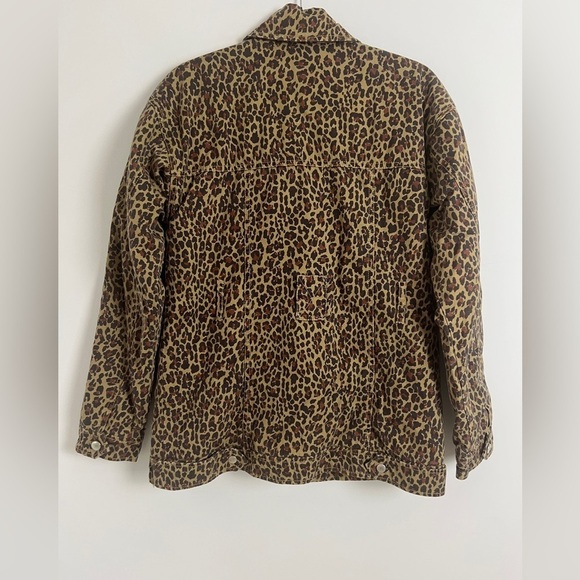 Marissa Webb Ellery Khaki Leopard Print Cotton Canvas Quilted Utility Jacket - Picture 8 of 16